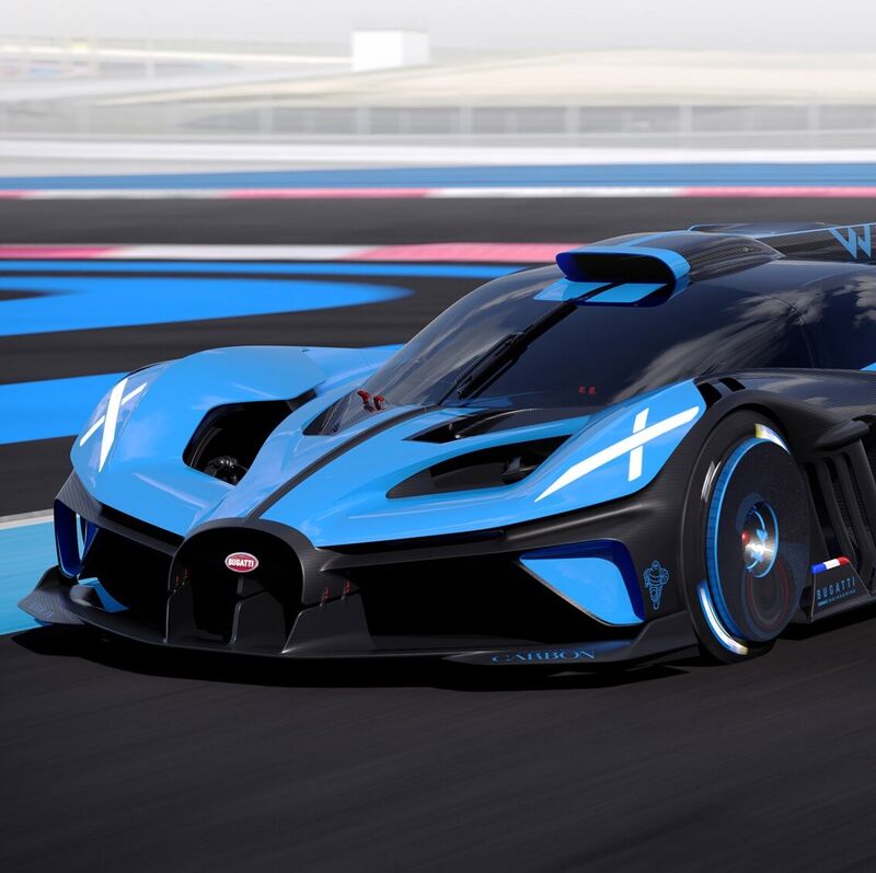 1850 PS und 1240 kg, der Bugatti Bolide
